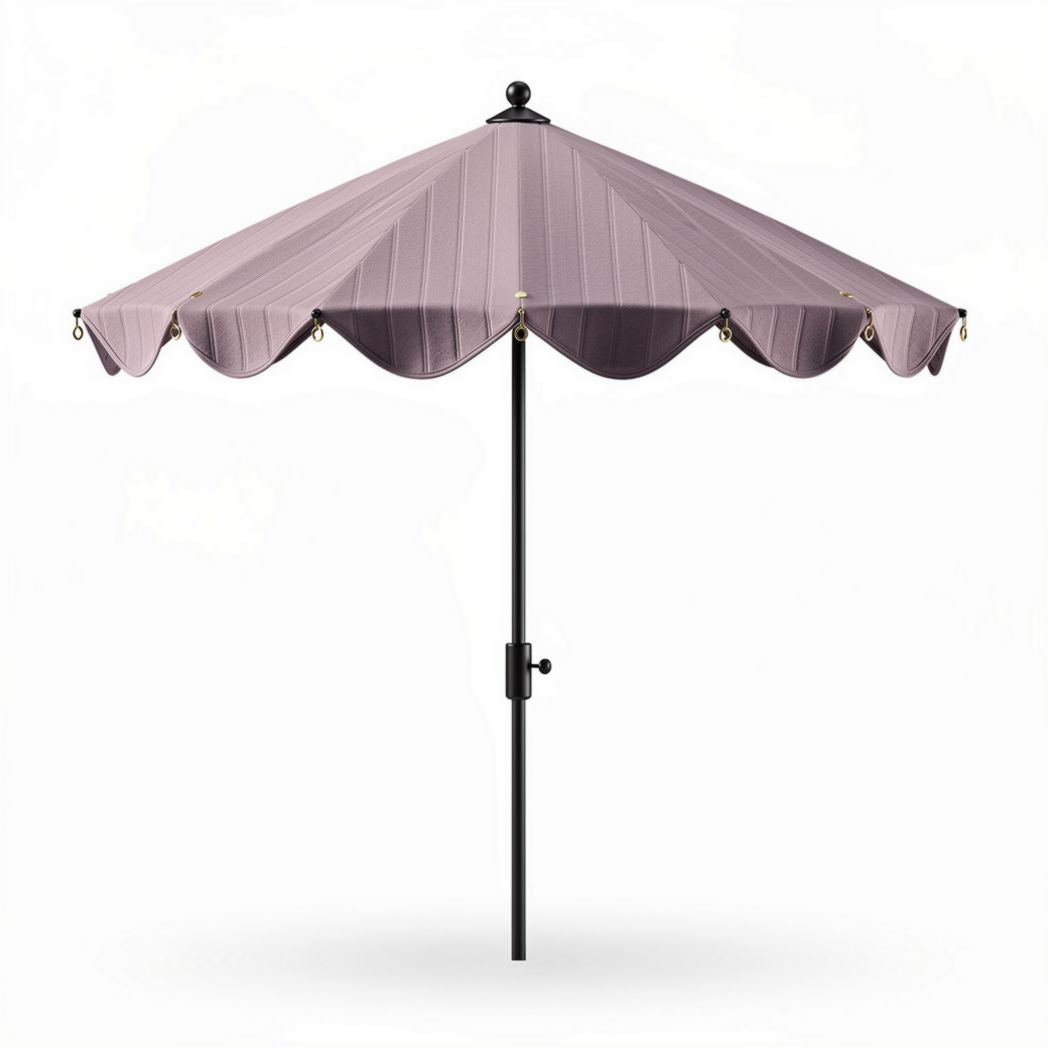 Parasols met metalen voet in lila kleur en diameter van 250 cm